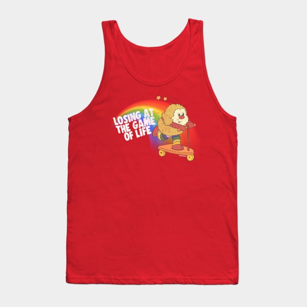 Losing At The Game Of Life / 80s Cartoon Nihilism Humor Design Tank Top by DankFutura